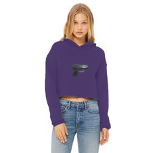 Load image into Gallery viewer, 22 Calibur Ladies Cropped Raw Edge Hoodie
