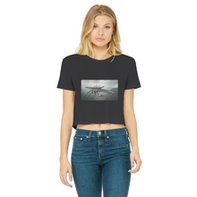 Load image into Gallery viewer, Alpha Creature Classic Women&#39;s Cropped Raw Edge T-Shirt
