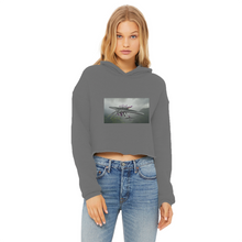 Load image into Gallery viewer, Alpha Creature Ladies Cropped Raw Edge Hoodie
