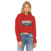 Load image into Gallery viewer, Alpha Creature Ladies Cropped Raw Edge Hoodie
