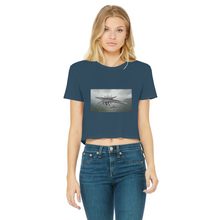 Load image into Gallery viewer, Alpha Creature Classic Women&#39;s Cropped Raw Edge T-Shirt
