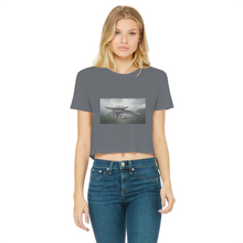 Load image into Gallery viewer, Alpha Creature Classic Women&#39;s Cropped Raw Edge T-Shirt
