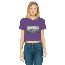 Load image into Gallery viewer, Alpha Creature Classic Women&#39;s Cropped Raw Edge T-Shirt
