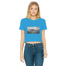 Load image into Gallery viewer, Alpha Creature Classic Women&#39;s Cropped Raw Edge T-Shirt
