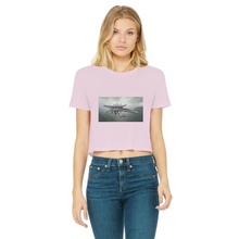 Load image into Gallery viewer, Alpha Creature Classic Women&#39;s Cropped Raw Edge T-Shirt
