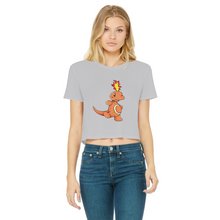 Load image into Gallery viewer, Angetapir Classic Women&#39;s Cropped Raw Edge T-Shirt
