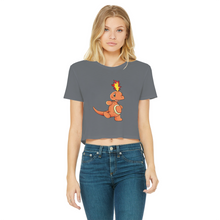 Load image into Gallery viewer, Angetapir Classic Women&#39;s Cropped Raw Edge T-Shirt
