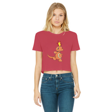 Load image into Gallery viewer, Angetapir Classic Women&#39;s Cropped Raw Edge T-Shirt
