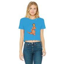 Load image into Gallery viewer, Angetapir Classic Women&#39;s Cropped Raw Edge T-Shirt
