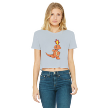 Load image into Gallery viewer, Angetapir Classic Women&#39;s Cropped Raw Edge T-Shirt
