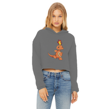 Load image into Gallery viewer, Angetapir Ladies Cropped Raw Edge Hoodie
