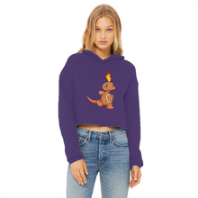 Load image into Gallery viewer, Angetapir Ladies Cropped Raw Edge Hoodie
