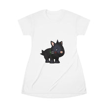 Load image into Gallery viewer, Black Kitty All Over Print T-Shirt Dress
