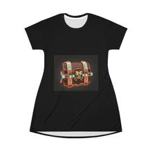 Load image into Gallery viewer, Bone Chest All Over Print T-Shirt Dress
