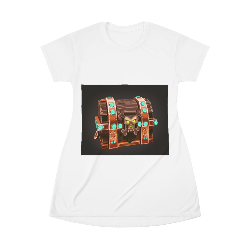 Bone Chest Hand-Painted Chest All Over Print T-Shirt Dress