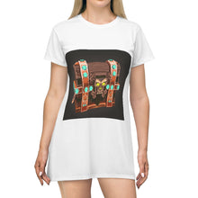 Load image into Gallery viewer, Bone Chest Hand-Painted Chest All Over Print T-Shirt Dress
