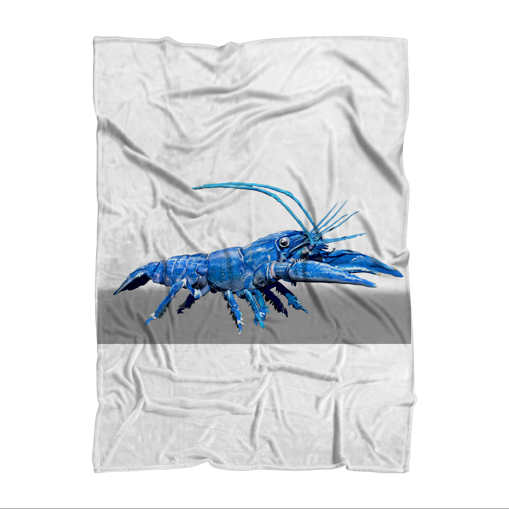 Blue Crawfish Sublimation Throw Blanket