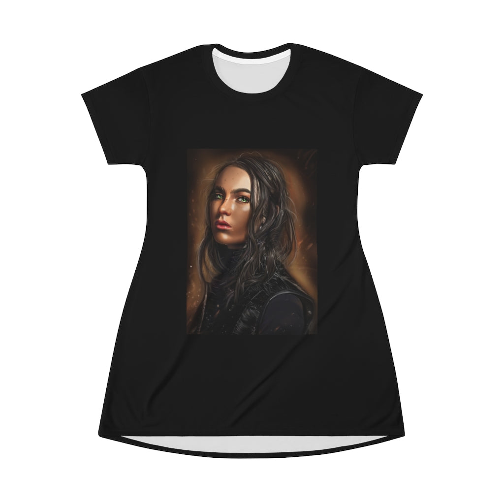 Girl All Over Print T-Shirt Dress
