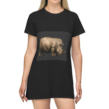 Load image into Gallery viewer, Rhino All Over Print T-Shirt Dress

