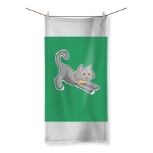 Load image into Gallery viewer, Cat Illustration Sublimation All Over Towel
