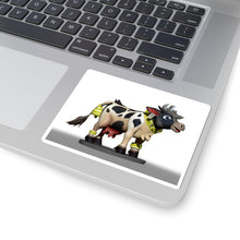 Load image into Gallery viewer, Black and White Cow Skin Kiss-Cut Stickers
