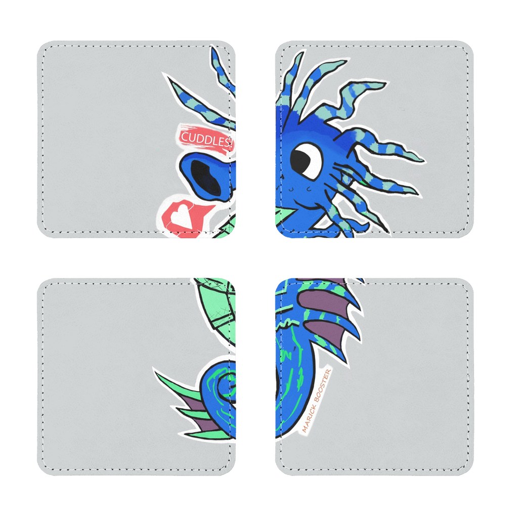 Seahorse Sublimation Coasters Pack of Four
