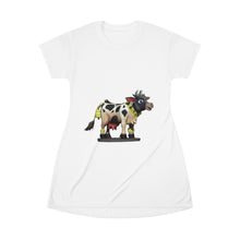 Load image into Gallery viewer, Black Cow All Over Print T-Shirt Dress
