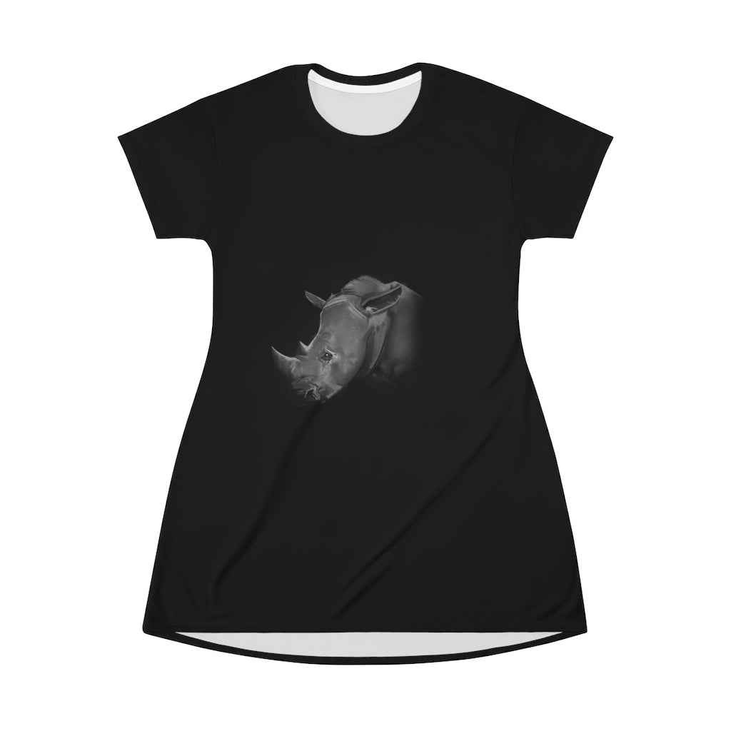 Rhino All Over Print T-Shirt Dress