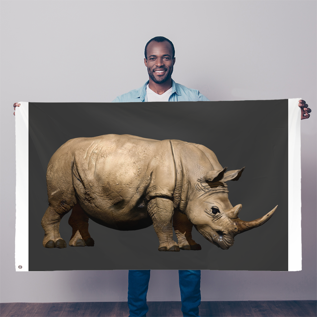Rhino Character Sublimation Flag