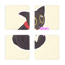 Load image into Gallery viewer, Cat Illustration Sublimation Coasters Pack of Four
