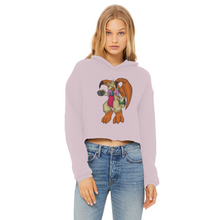 Load image into Gallery viewer, Angechardragon Ladies Cropped Raw Edge Hoodie
