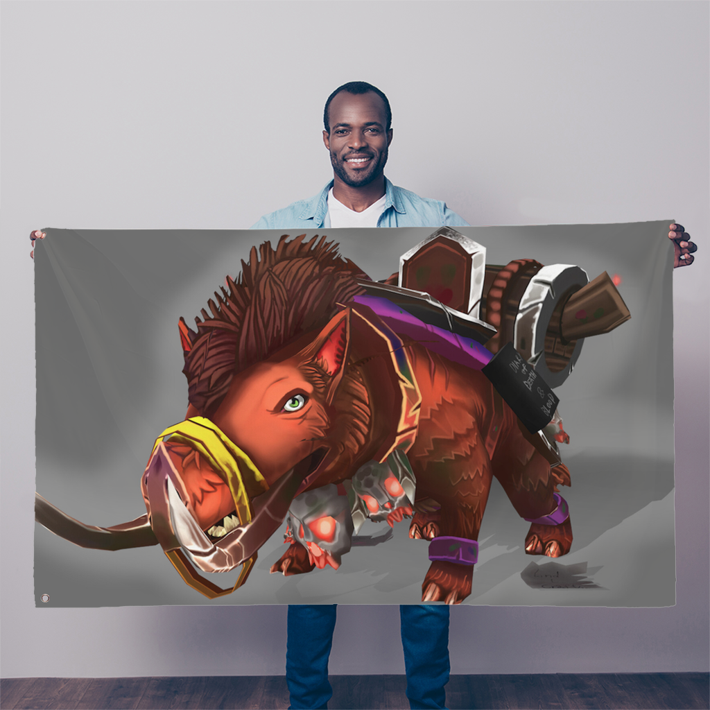 Spam The Death Mount Pig Sublimation Flag