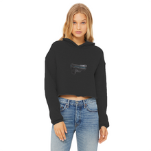 Load image into Gallery viewer, 22 Calibur Ladies Cropped Raw Edge Hoodie
