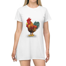 Load image into Gallery viewer, Rooster All Over Print T-Shirt Dress
