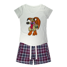 Load image into Gallery viewer, Angechardragon Women&#39;s Sleepy Tee and Flannel Short
