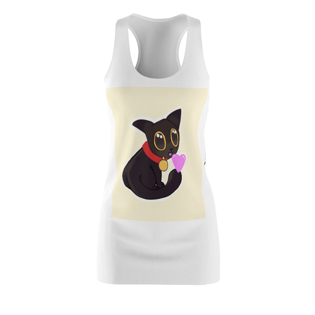 Cute Kitty Women's Cut & Sew Racerback Dress