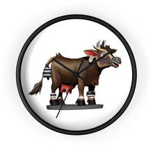 Load image into Gallery viewer, Dark Brown Cow Wall clock
