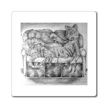 Load image into Gallery viewer, Tiger on a Couch Magnets
