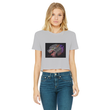 Load image into Gallery viewer, Wolf Classic Women&#39;s Cropped Raw Edge T-Shirt
