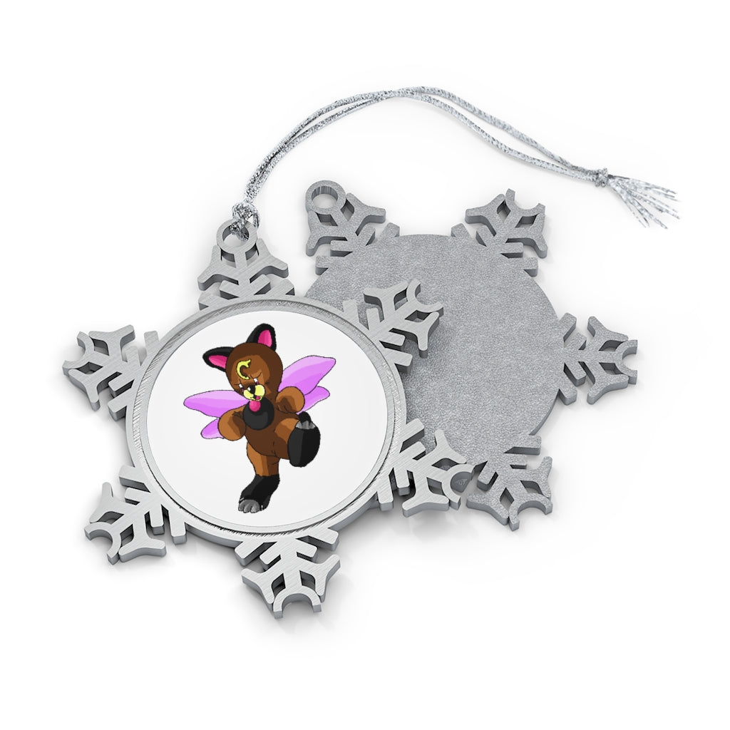 Angebear Pewter Snowflake Ornament