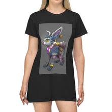 Load image into Gallery viewer, White Amara All Over Print T-Shirt Dress
