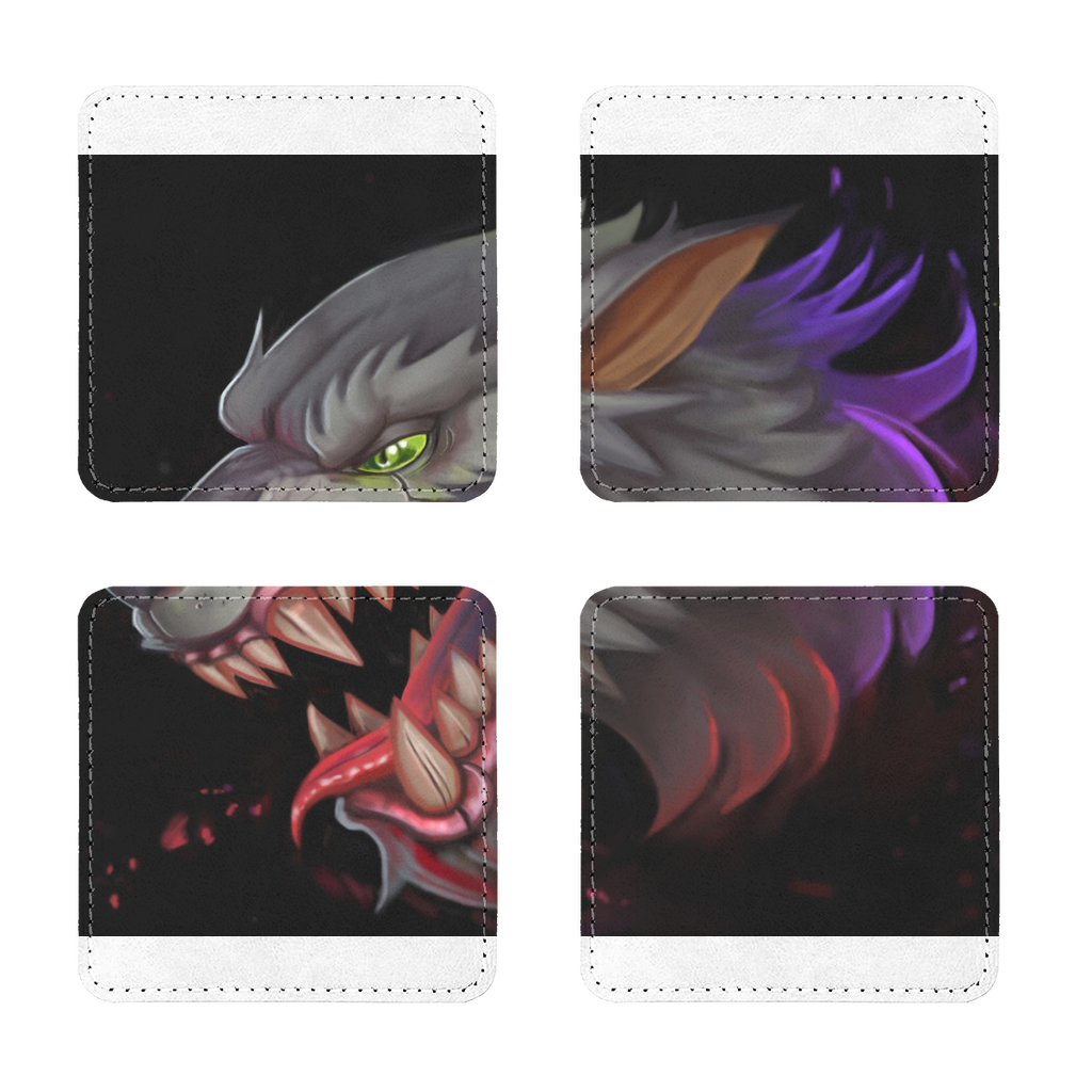 Wolf Sublimation Coasters Pack of Four