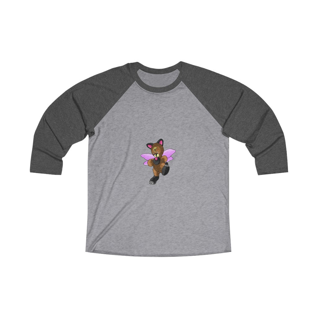 Angebear Unisex Tri-Blend 3/4 Raglan Tee