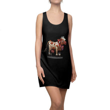Load image into Gallery viewer, Light Brown Cow Women&#39;s Cut &amp; Sew Racerback Dress
