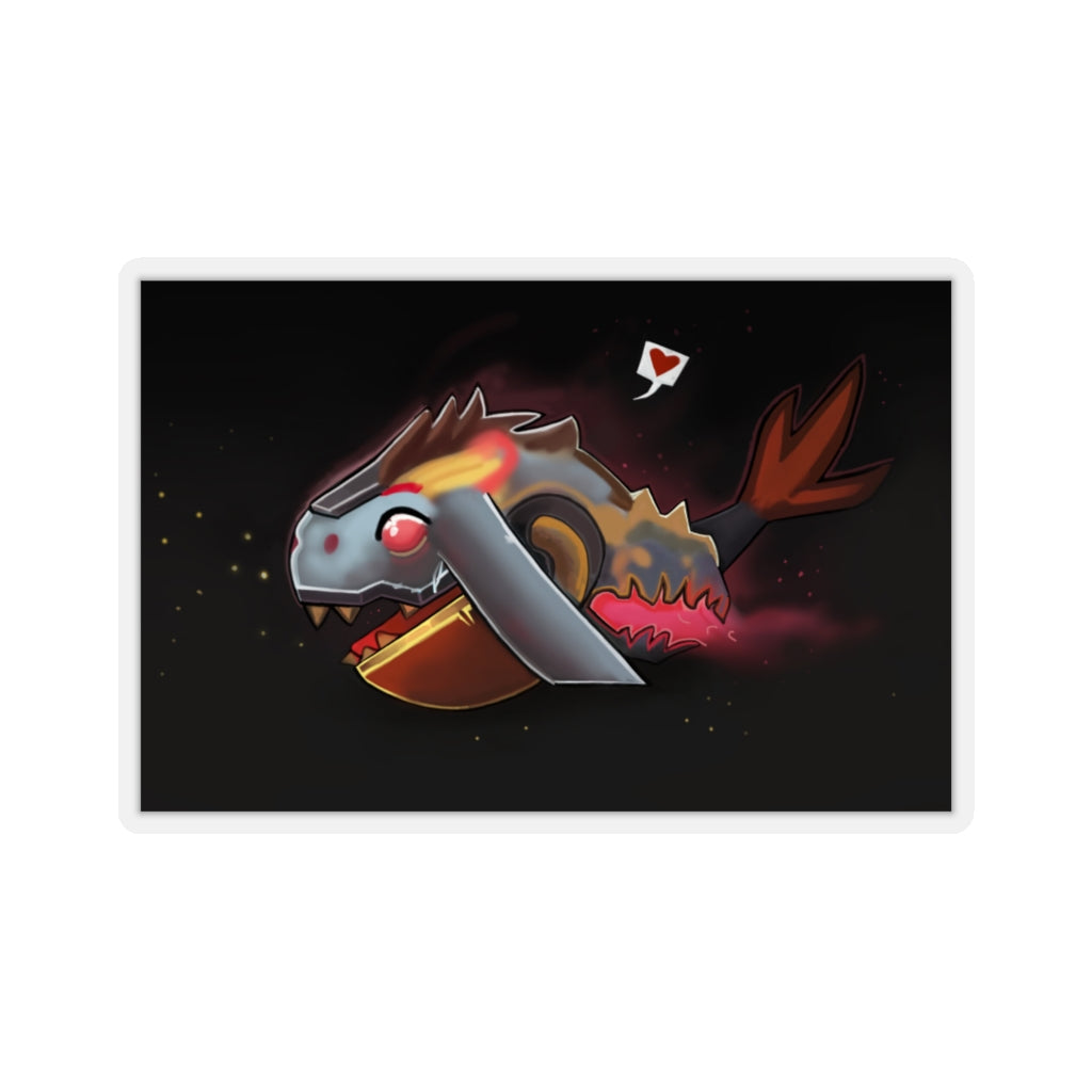 Mecha Whale Strider Kiss-Cut Stickers