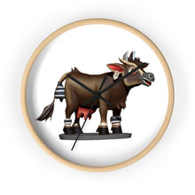 Load image into Gallery viewer, Dark Brown Cow Wall clock
