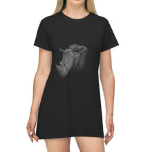 Load image into Gallery viewer, Rhino All Over Print T-Shirt Dress

