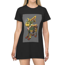 Load image into Gallery viewer, Yellow Amara All Over Print T-Shirt Dress
