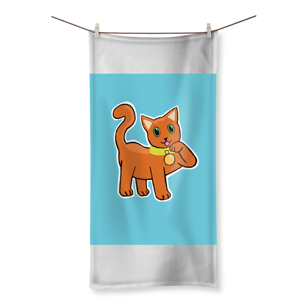 Orange Cat Sublimation All Over Towel