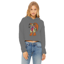 Load image into Gallery viewer, Angechardragon Ladies Cropped Raw Edge Hoodie
